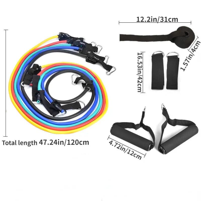 EliteAthlete Widerstandsbänder Set (11-teilig) – Fitnessbänder für Kraft- & Ausdauertraining