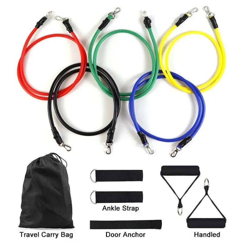 EliteAthlete Widerstandsbänder Set (11-teilig) – Fitnessbänder für Kraft- & Ausdauertraining